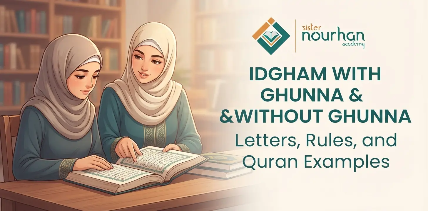Idgham With Ghunnah & Without Ghunnah - Letters, Rules, and Quran Examples